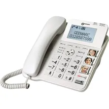 Geemarc AMPLIDECT 595 COMBI Schnurgebundenes Seniorentelefon Anrufbeantworter, Freisprechen, Optische Anrufsignalisierung, fü