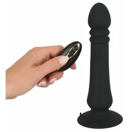 Black Velvets Stoßvibrator „Anal Thruster“ mit Saugfuß, schwarz