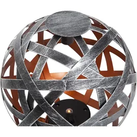 Trendline LED Solarkugel silber-kupfer 18 cm mit Erdspieß