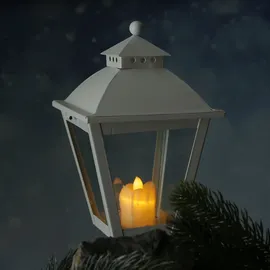 MARELIDA LED Mini Kerze gelb flackernd für Laterne H: 6cm inkl. Batterien beige