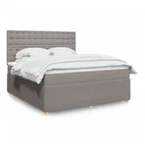 vidaXL Boxspringbett 180 x 200 cm Taupe