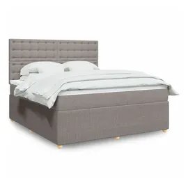 vidaXL Boxspringbett 180 x 200 cm Taupe