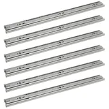 Ansobea Schubladenschienen 400mm, Kugelführungen mit 45 kg Tragkraft Vollauszüge, Schubladenauszug Teleskopschiene, Volle Stretchgröße 800mm, 3 Paar (6 Stück)