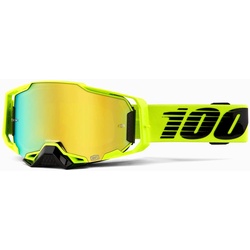 100 Percent Armega Nuclear Citrus S22, Crossbrille verspiegelt - Neon-Gelb/Schwarz Gold-Verspiegelt