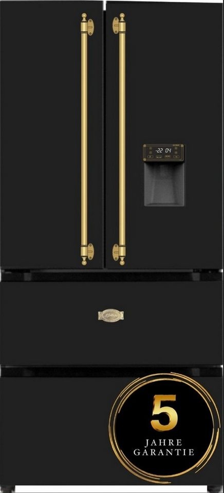 Kaiser Küchengeräte Kühlschrank KS 80425 Em, 83.6 cm breit, 183 cm hoch, 83.6 cm breit, Retro Kühlschrank, No Frost 506 L schwarz