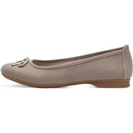Jana Damen Ballerinas Elegant Vegan, Grau (Stone), 39 EU