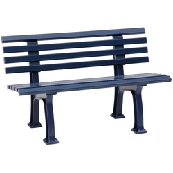 Modante Gartenbank, Blau, Kunststoff, 2-Sitzer, 120x74x54 cm, abwischbar, Gartenmöbel, Gartenbänke