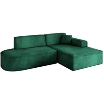altdecor Ecksofa Samt 3-Sitzer Grün