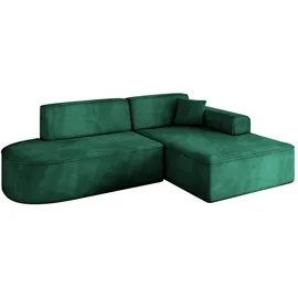 altdecor Ecksofa Samt 3-Sitzer Grün