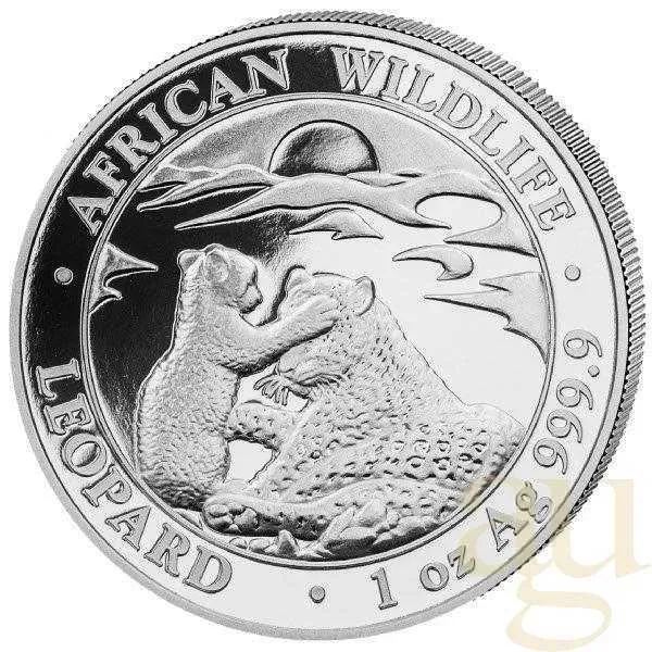 1 Unze Silbermünze Somalia African Wildlife Leopard 2019