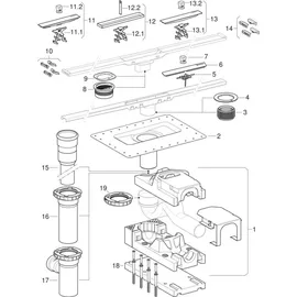 Geberit CleanLine Rohbauset für Fußbodenaufbauhöhe ab 65mm 154152001