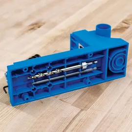 Kreg Jig K4 Starter Set ( K4 ) Tischler Komplettset Verbindungssystem aus Holz mit Bohrschablone K4, Stufenbohrer, Bit, Schrauben und Stopfen
