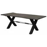 MASSIVMOEBEL24.DE Esstisch Akazie 240x100x76 grau lackiert IRON LABEL #118 - Grau