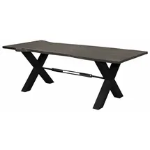 MASSIVMOEBEL24.DE Esstisch Akazie 240x100x76 grau lackiert IRON LABEL #118 - Grau