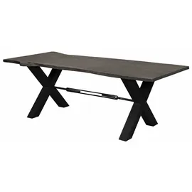MASSIVMOEBEL24.DE Esstisch Akazie 240x100x76 grau lackiert IRON LABEL #118 - Grau