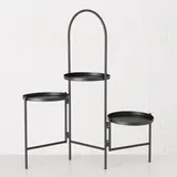 Boltze Pflanztopfhalter Mareta 34 x 68 cm Schwarz