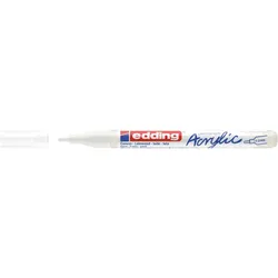 EDDING 5300 Acrylmarker Fein, Weiß, Weiß, Fein, 1 mm, 2 mm, Tinte auf Wasserbasi