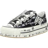nan-ku Damen Plateau-Sneaker Schwarz 40