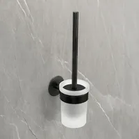 Schöner Wohnen WC-Garnitur Meleto Schwarz zum Kleben oder Bohren