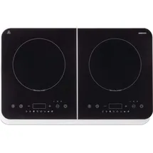 Medion Doppel-Induktionskochplatte, 3500 Watt, Zwei Kochplatten, 10 Temperaturstufen, LED Display, MD18493, schwarz