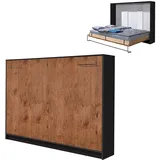 QMM TraumMöbel Schrankbett Wandbett HB90x200 (Einzelnes Möbelstück, 1-St., Farbauswahl) horizontal Klappbar