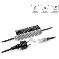 LED Strip Treiber Flicker-Free IP44 mit Stecker - für 230V LED-Streifen