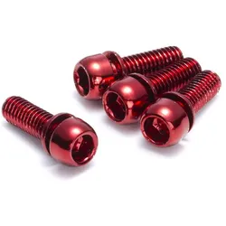 Schrauben Set für Scheibenbremse M6 x 18mm - 4 Stück - rot EINHEITSGRÖSSE