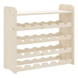 vidaXL Weinregal mit Oberplatte 67,5x25x60 cm Massivholz Kiefer