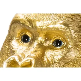 Kare Design Deko Figur Monkey Gorilla Side Medium goldfarben