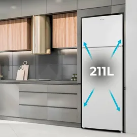 Cecotec Bolero CoolMarket Combi 262 Kühl-Gefrierkombination (262 l, 1760 mm hoch, Weiß)
