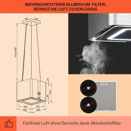 Klarstein Futurelight Smart Inselhaube 42 cm silber