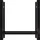 CLP Kaminholzständer Medya Metall 30 x 80 x 80 cm Schwarz