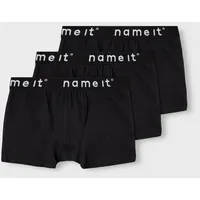 NAME IT Nkmboxer 3P Noos Unterhose, schwarz, 92