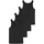 SCHIESSER UNCOVER by SCHIESSER Herren Unterhemd 4er Pack - Serie "Uncover", Rundhals Schwarz 2XL