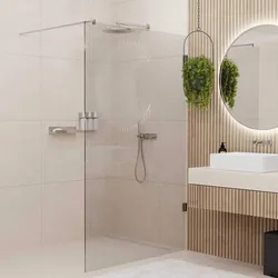 Walk-In-Dusche HLO-GUB2, Glaswand Duschwand 210x90 cm