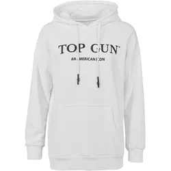 Kapuzenpullover TOP GUN "TG20214003" Gr. 50 (M), weiß (white) Damen Pullover Kapuzenpullover