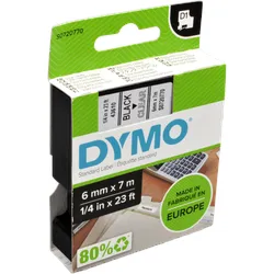 Dymo Originalband 43610  schwarz auf transparent  6mm x 7m