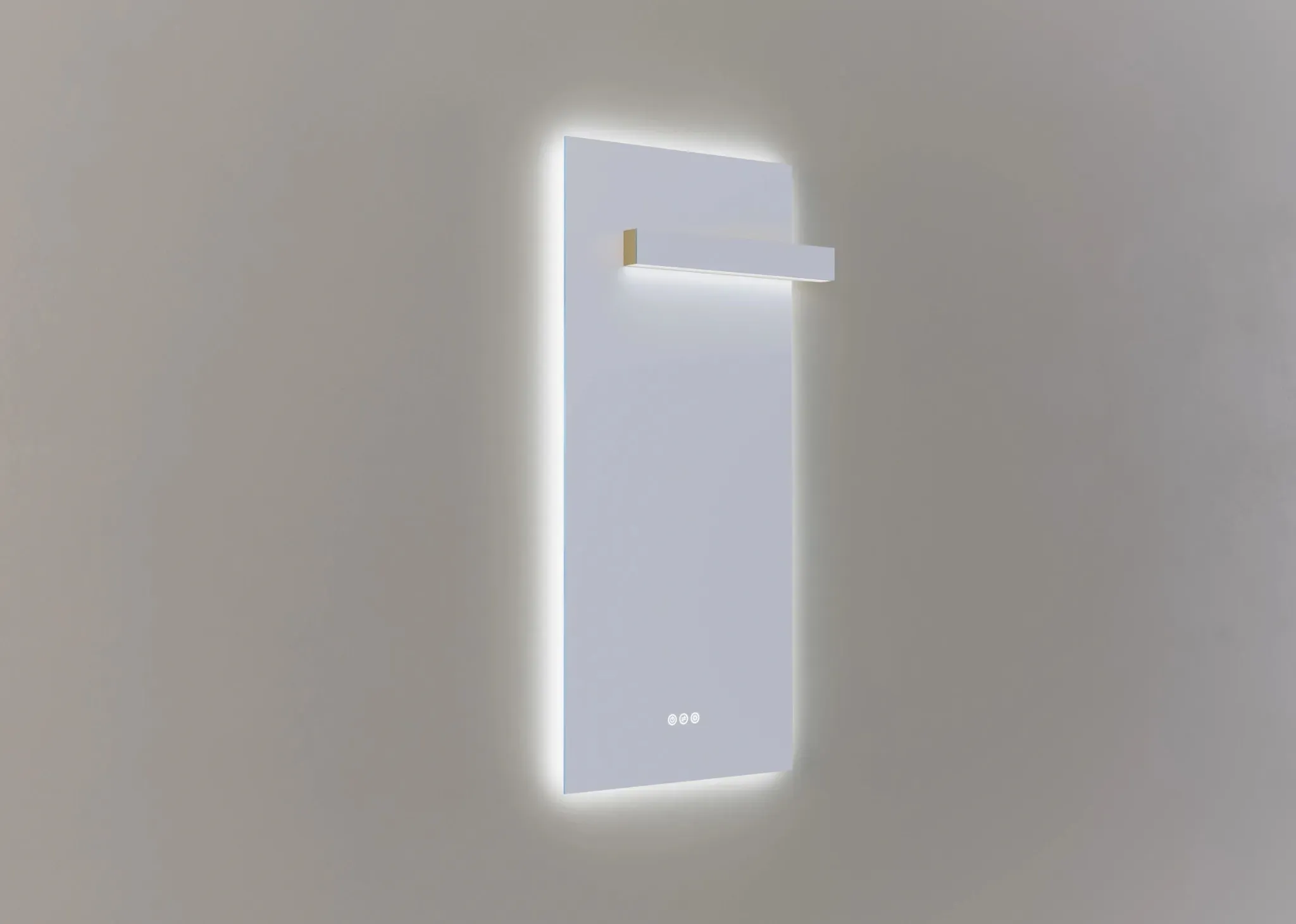 Thebalux Lichtspiegel M23-1 Louis mit Leuchte - Messing