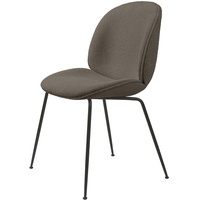 Gubi - Beetle Dining Chair (gepolstert), schwarz matt / Light Bouclé (004)