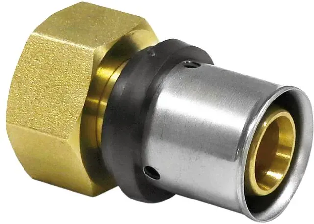 Pressfitting Verschraubung mit IG, mit Überwurfmutter und Flachdichtung (Ausführung: 32 - 1''IG (VPE 30 Stk.))