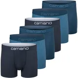 CAMANO Boxershorts comfort blau S 6er Pack