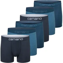 CAMANO Boxershorts comfort blau S 6er Pack