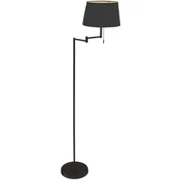 Steinhauer Stehleuchte Standlampe Wohnzimmerlampe Leselampe Schwenkbar Metall Schwarz 154cm