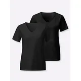 Casual Looks WITT WEIDEN 2er-Pack Shirts in schwarz + schwarz | Gr.: 46