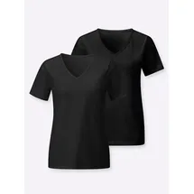 Casual Looks WITT WEIDEN 2er-Pack Shirts in schwarz + schwarz | Gr.: 46