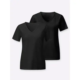 Casual Looks WITT WEIDEN 2er-Pack Shirts in schwarz + schwarz | Gr.: 46