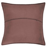 Zoeppritz Soft-Fleece-Kissenbezug – Polarfleece mit Häkelstich – weiche, hochwertige Sofa-Kissenhülle – 50x50 cm – 840 smoke – von ’zoeppritz since 1828’