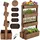 Tectake tectake® Vertikalbeet, 4 Etagen, die oberen 3 mit Schrägstellfunktion, wetterfest und standsicher, inklusive Pflanzvlies, 85 x 45 x 140 cm