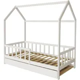 Habitat et Jardin Hausbett Paloma 90 x 190 cm Kiefer massiv weiß