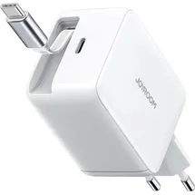 Joyroom JR-TCL06 67W GaN Wandladegerät mit integriertem einziehbarem USB-C-Kabel - Weiß
